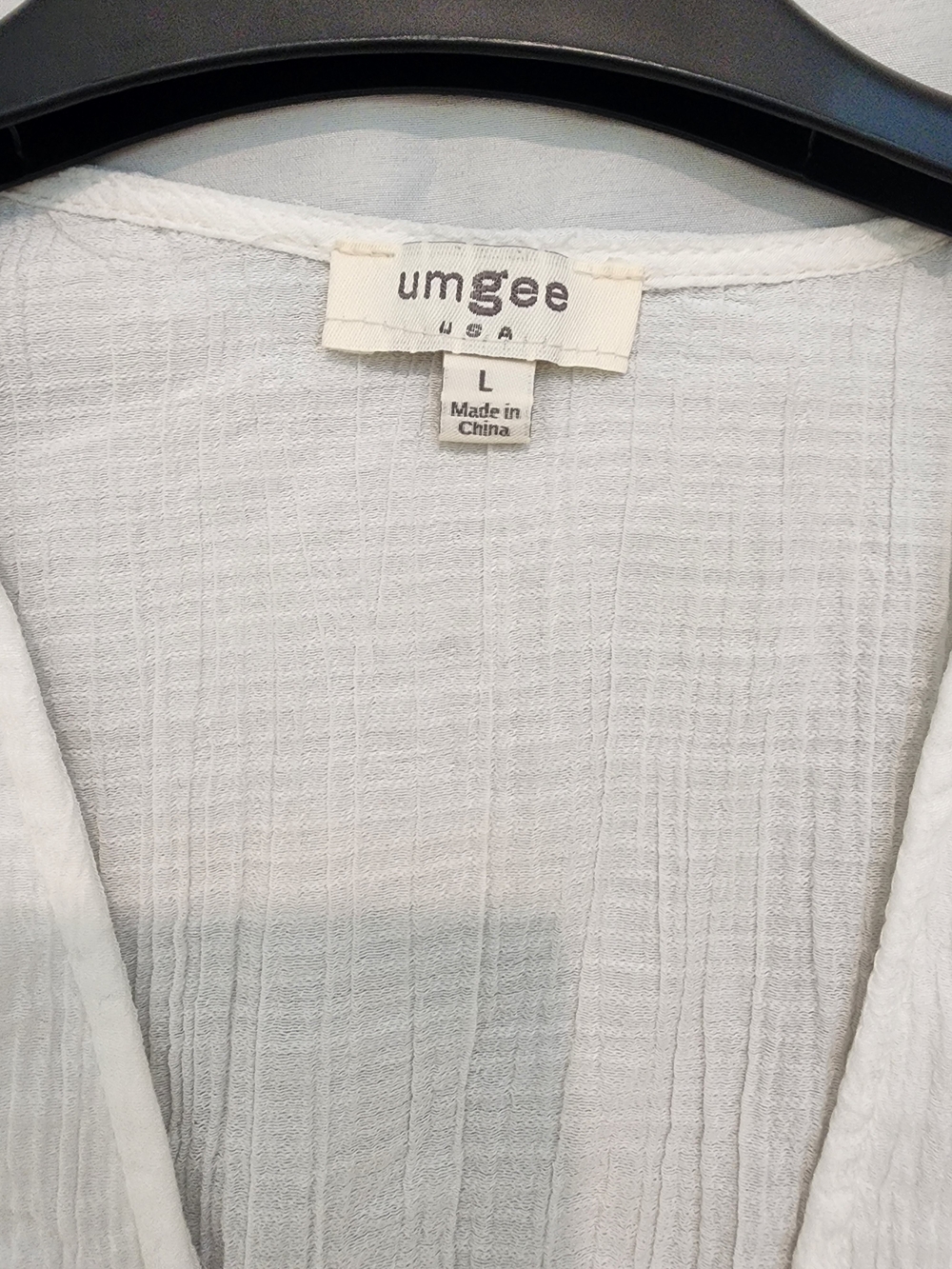 Umgee White Gauzy V-Neck Tiered Dress - Picture 4 of 7